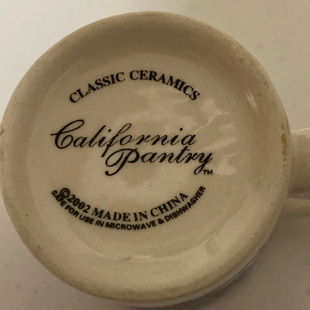 California Pantry Country Kitchen Rooster Toile Ceramic Mug